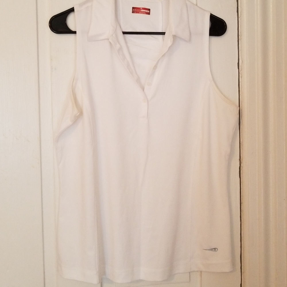 White collared tank top